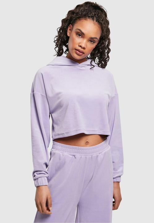 Immagine prodotto Urban Classics Felpa da donna con cappuccio ritagliata in velluto oversize (S)