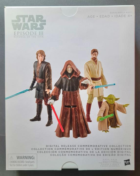 Actual product image Hasbro Digital Release Commemorative Collection Star Wars Episode III Action Figures Set of 4