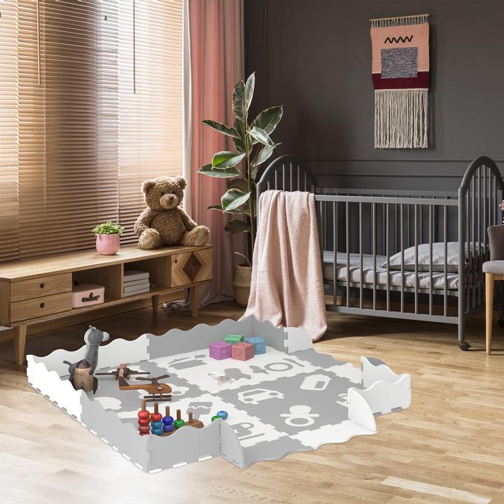 Actual product image Relaxdays 24-piece play mat (60 x 60 x 1 cm)