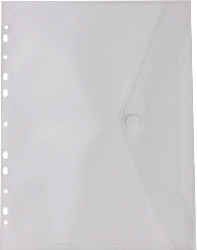 Produktbild Herba-Plastic Dokumententasche A4 mit Lochung und Klettverschluss 10 Stück farblich sortiert (A4, 10 x)