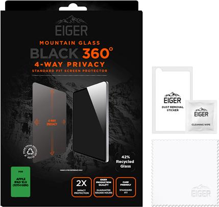Actual product image Eiger Mountain Black Privacy 360 (1 Piece, iPad 2025 (11th gen), iPad 10.9 (2022))