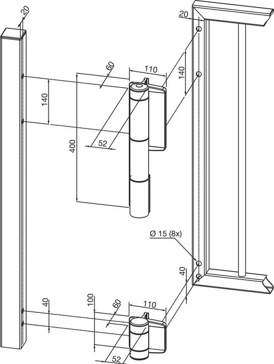Produktbild Locinox Gartentorschliesser-Set Mammoth (Fensterband, 1 Stk.)