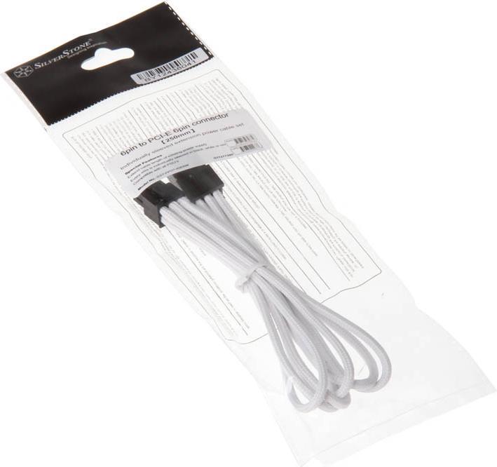Productafbeelding Silverstone ATX Uitbreiding 6-6 (PCI-E) Pin wit