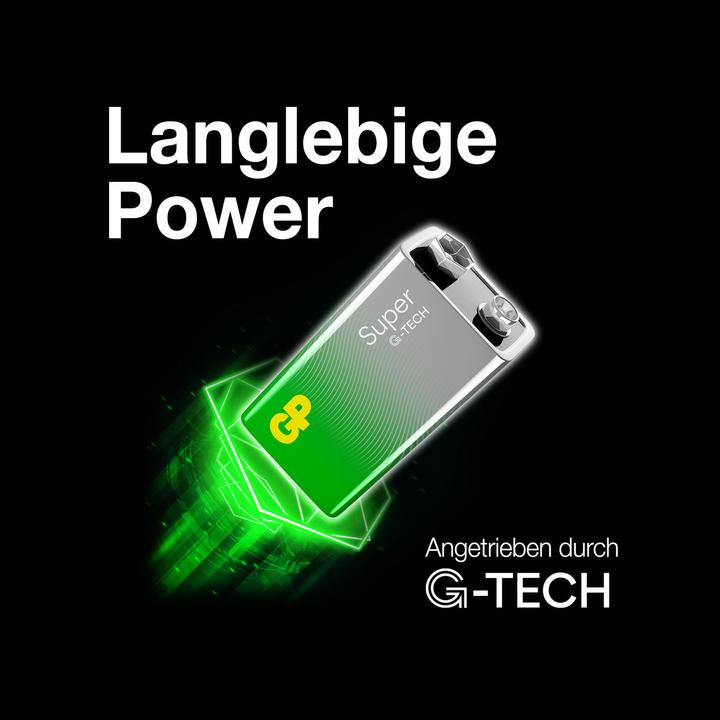 Actual product image GP Batteries GP Super Alkaline 9V-Block 6LR61 Neu 0301604AETA-B1 (1 pcs., AA)
