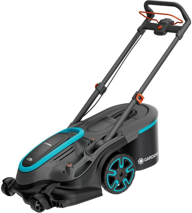 Gardena Akku-Rasenmäher PowerMax Duo 46/36V P4A, Ready-To-Use-Set 2, 36Volt (2x18V) (schwarz/grau, 2x Li-Ion (Batteria ricaricabile)