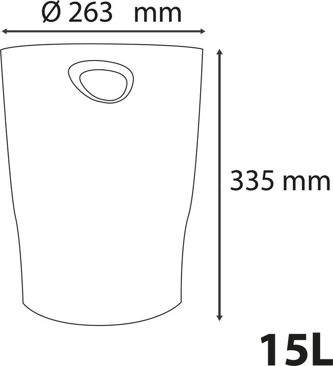 Produktbild Exacompta ECOBIN BEEBLUE - Papierkorb (15 l)