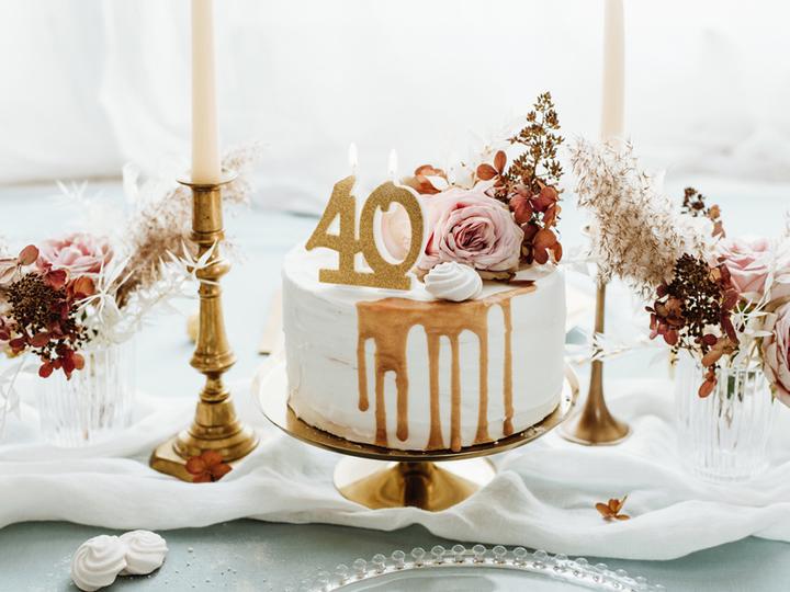 Produktbild Partydeco Geburtstagskerze 40 (1 Stk.)