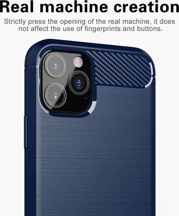 Produktbild Cadorabo TPU Ultra Slim carbon edelstahl Kombi Cover (Apple iPhone 11 Pro)