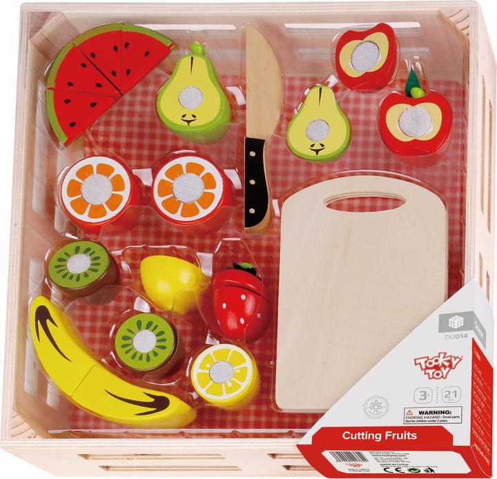 Actual product image Tooky Toy Fruit with board and knife, TKI014