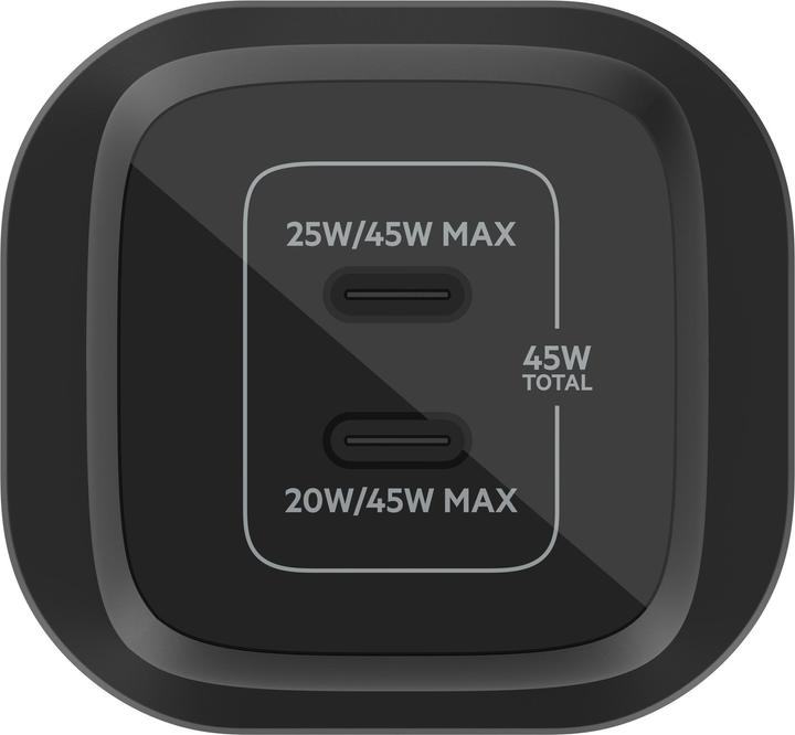 Immagine prodotto Belkin Dual USB-C GaN Ladegerät mit Power Deliver und PPS Technologie (45 W)