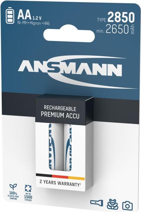 Image du produit Ansmann Mignon AA (2 pcs, AA, 2650 mAh)