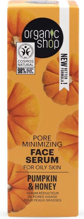 Immagine prodotto Organic Shop Siero viso per la pelle grassa che minimizza i pori, zucca e miele, 30 ml (30 ml)