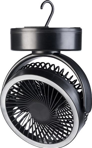 Image du produit Sichler Lot de 2 ventilateurs de camping 3en1 à accu, LED, banque d'énergie USB, Ø 16 cm