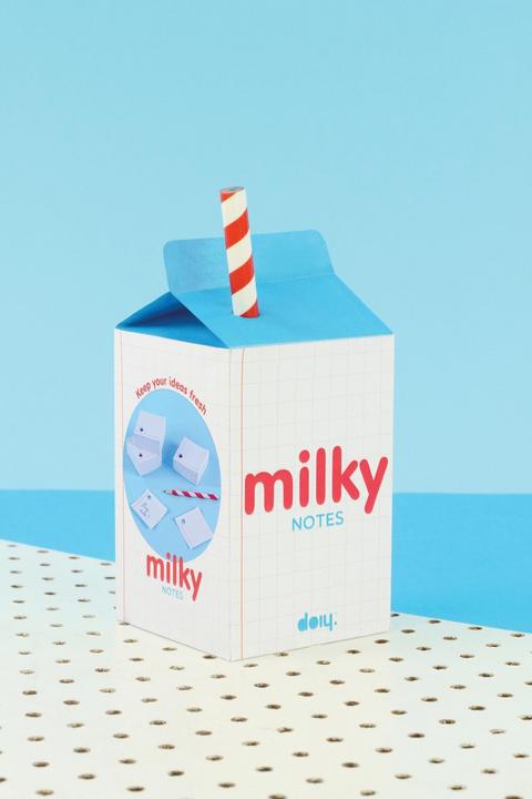 Produktbild Doiy Milky Notes Notizzettel und Stift