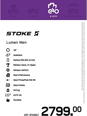 Produktbild Stoke Lumen 28 Herren E-Bike 2021