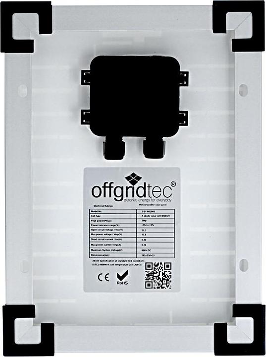 Actual product image Offgridtec ® 5W Mono 12V Solar Panel (5 W, 0.60 kg)