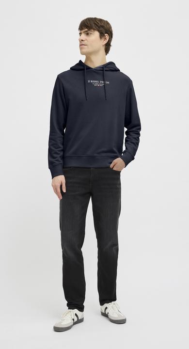 Actual product image Jack & Jones Jrebjeans Rebel Print Sweat Hood Sn (L)