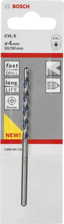Image du produit Bosch Professional Zubehör Foret à béton CYL-5, Blue Granite, 4 x 50 x 90 mm (4 mm)