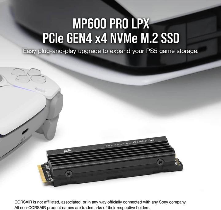 Actual product image Corsair MP600 PRO LPX (2000 GB, M.2 2280)
