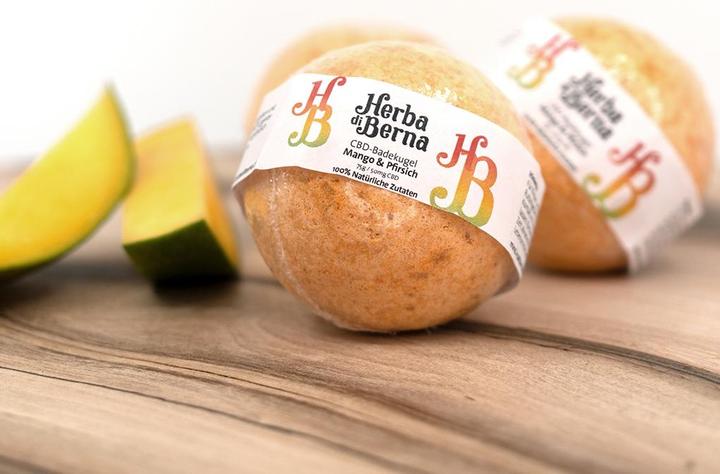 Image du produit Herba di Berna Boule de bain mangue & pêche (Bombe de bain)