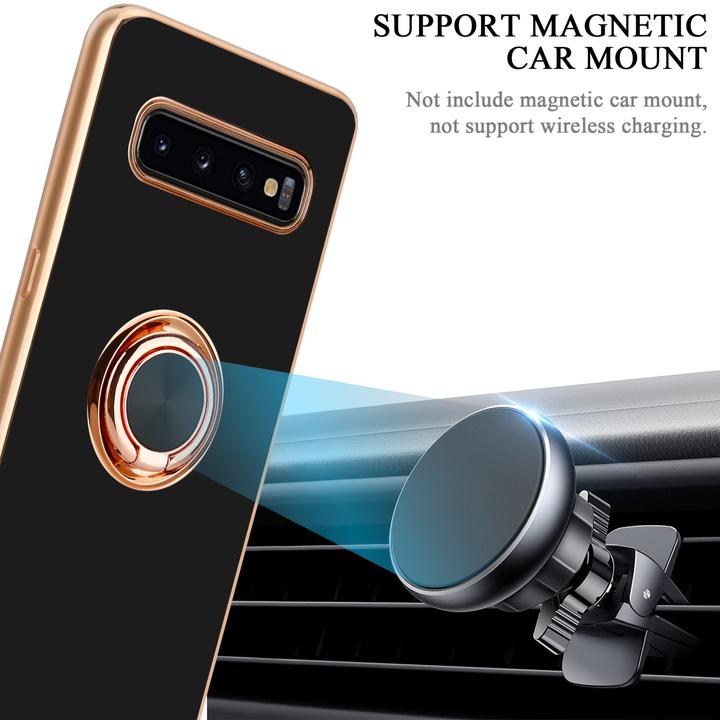Produktbild Cadorabo Hülle für Samsung Galaxy S10 PLUS im TPU mit Kameraschutz und Ring LM089 Style (Samsung Galaxy S10+)