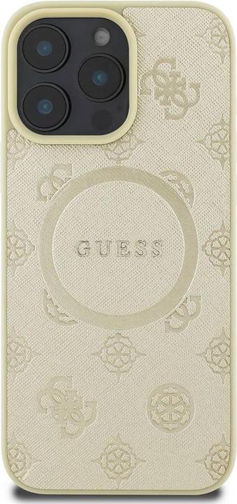 Immagine prodotto Guess GUHMP16XPSAPSMED iPhone 16 Pro Max 6.9" złoty/oro HC MagSafe Safiano Peony Classic Logo (Apple iPhone 16 Pro Max)