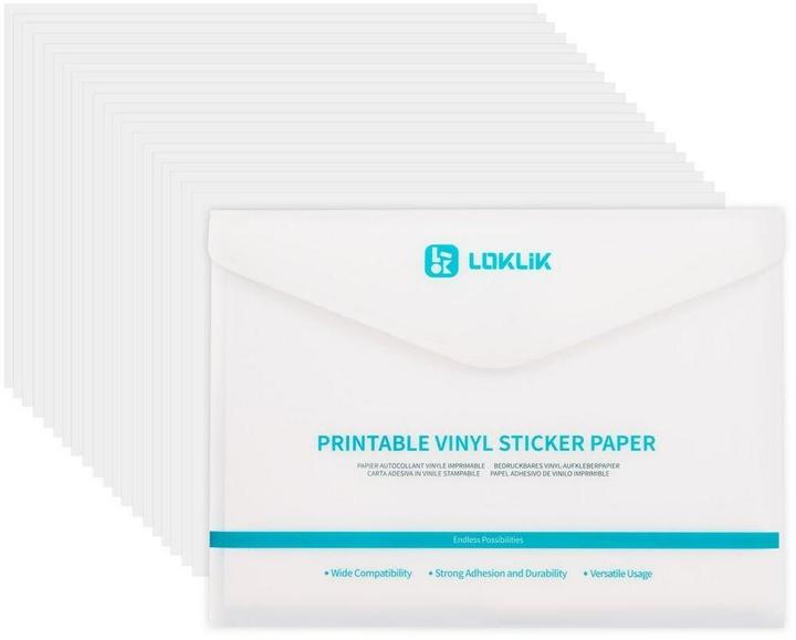 Actual product image Loklik Matte Printable Vinyl Sticker