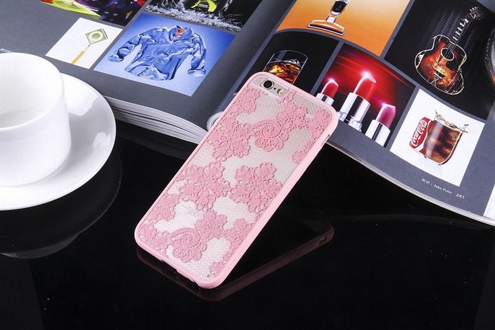 Produktbild König Design Apple iPhone 6s Plus Handy Hülle Mandala Case Schutzhülle Motiv Blüten Rosa Neu (Apple iPhone 6 Plus)