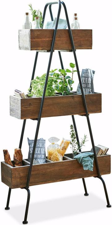 Produktbild Loberon Etagere Pacson antikbraun (70 x 135 x 35 cm)