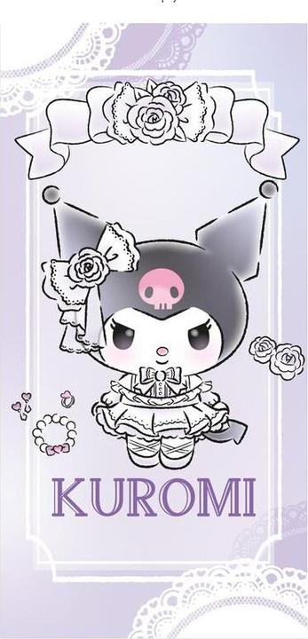 Actual product image Sanrio Kuromi microfibre beach towel (70 x 140 cm)