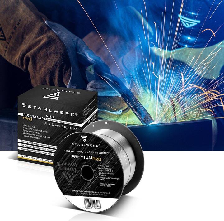 Produktbild Stahlwerk Schweissdraht MIG MAG Aluminium ER4043 AlSi5 1,0 mm 0,45 kg Drahtrolle