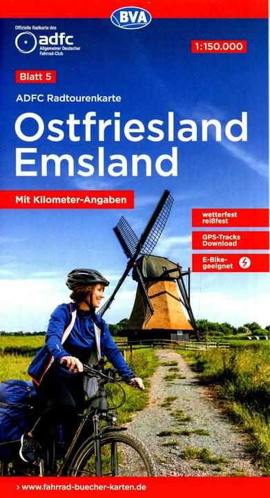 Produktbild ADFC-Radtourenkarte 5 Ostfriesland / Em