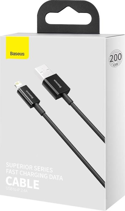 Produktbild Baseus Superior Series Cable USB to iP 2.4A 2m (black) (2 m, USB 2.0)