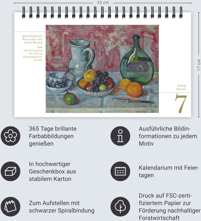 Produktbild Harenberg Eine Reise durch die Welt der Kunst Premiumkalender 2026 - 365 Meisterwerke (23 x 17 cm, Harter Einband, Deutsch)