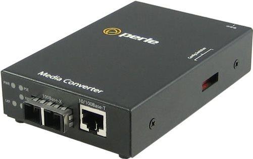 Actual product image Perle Media converter 10/100 POE RJ45/SC Indust. Temperature (Media converter)