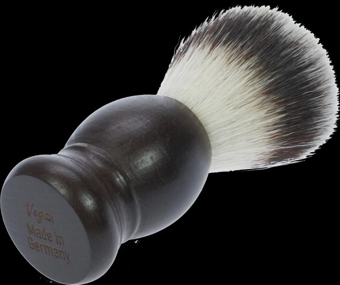Produktbild Rasierpinsel, Synthetik-Haar, Griff Buchenholz dunkel gebeitzt, Ring Ø 21,5 mm (Rasierpinsel)