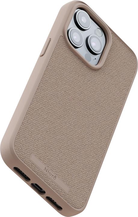 Actual product image Njord Hard Cover Fabric MagSafe Case Pink Sand (Apple iPhone 15 Pro Max)