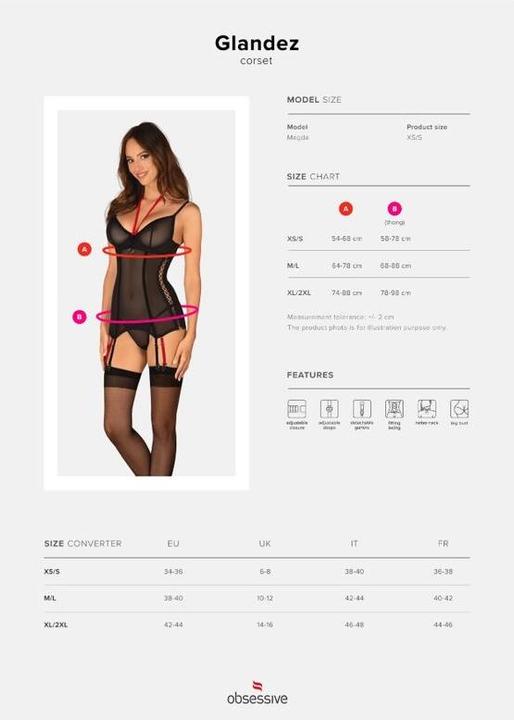 Produktbild Obsessive Glandez Korsett (S)