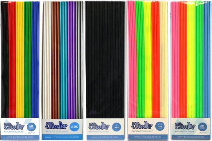 Image du produit 3Doodler Filaments ABS (ABS, 3 mm, 60 g, Multicolore)