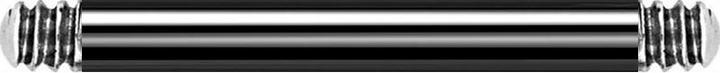 Star Piercing Micro Barbell-Stab schwarz (Chirurgenstahl 316L)