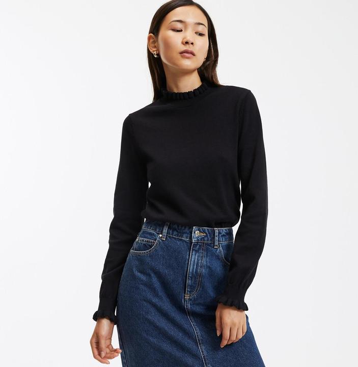 Produktbild La Redoute Collections Pullover mit gerüschtem Stehkragen und langen Ärmeln (XL)