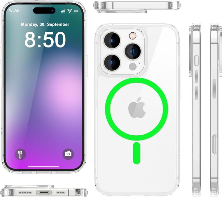 Immagine prodotto Nalia Custodia rigida trasparente, l'anello MagSafe si illumina al buio (Apple iPhone 16 Pro Max)