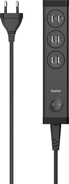 Produktbild Hama USB-Mehrfach-Ladegerät, 6 Ports USB-A für Tablets und Smartphones, 34W (34 W)