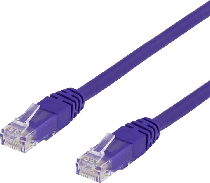 Actual product image Deltaco TP-615P Network Cable Purple U/UTP (UTP) (U/UTP, CAT6, 15 m)