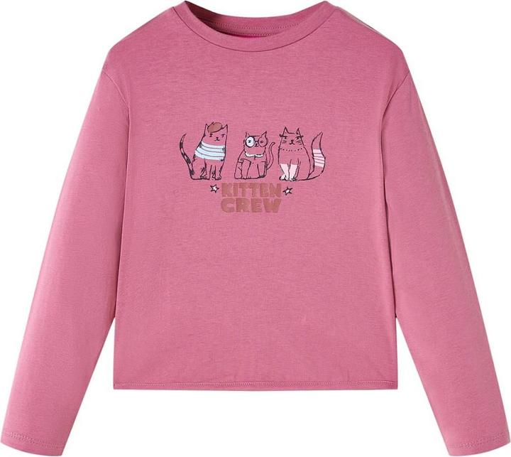 VidaXL Kinder-Langarmshirt Himbeerrosa 92,Material: 95 % Baumwolle (92)