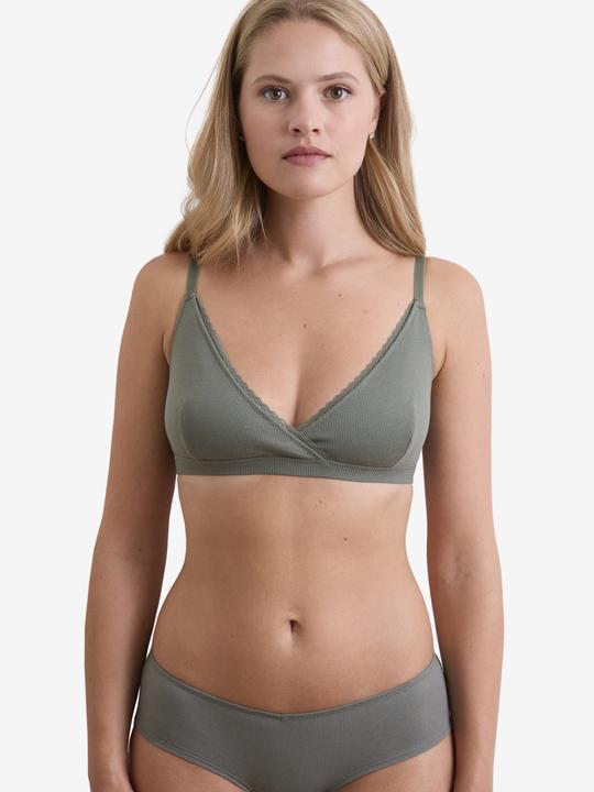 Image du produit Vertbaudet Lot de 2 soutiens-gorge souples de grossesse et d'allaitement avec décolleté enveloppant, coton bio (85 E)
