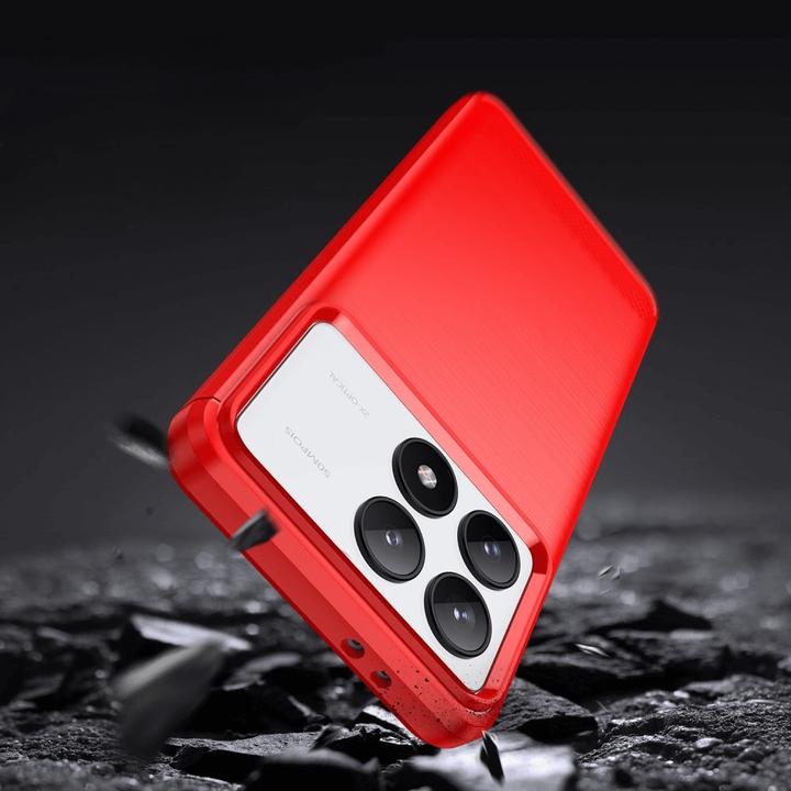 Actual product image Cover-Discount Xiaomi Poco F6 Pro - Metal Carbon Look Cover (Xiaomi Poco F6 Pro)