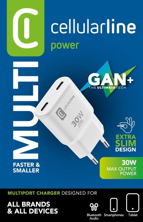 Actual product image Cellularline USB-C Duo GaN Reiselader 30W (30 W)