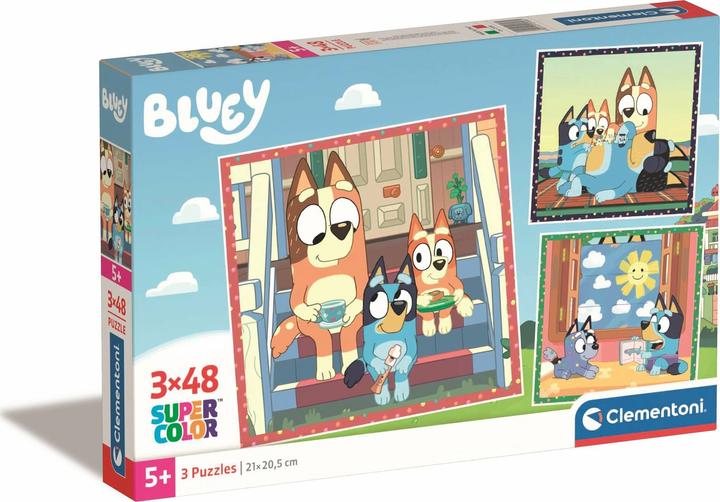 Produktbild Clementoni Puzzle Super Color Square Bluey, 3x48 Teile. (48 Teile)