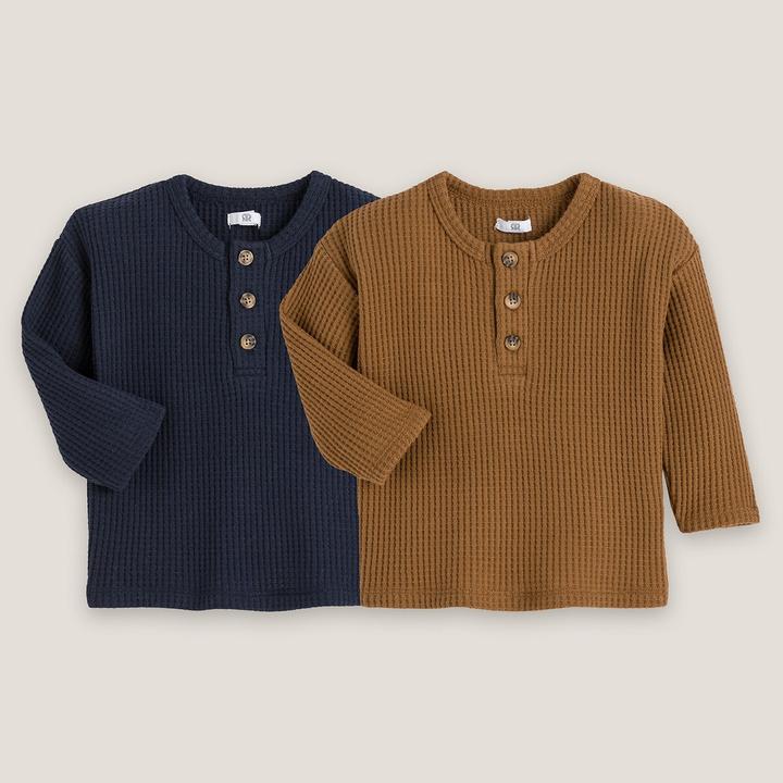 Produktbild La Redoute Collections 2er-Pack Shirts mit langen Ärmeln (80)